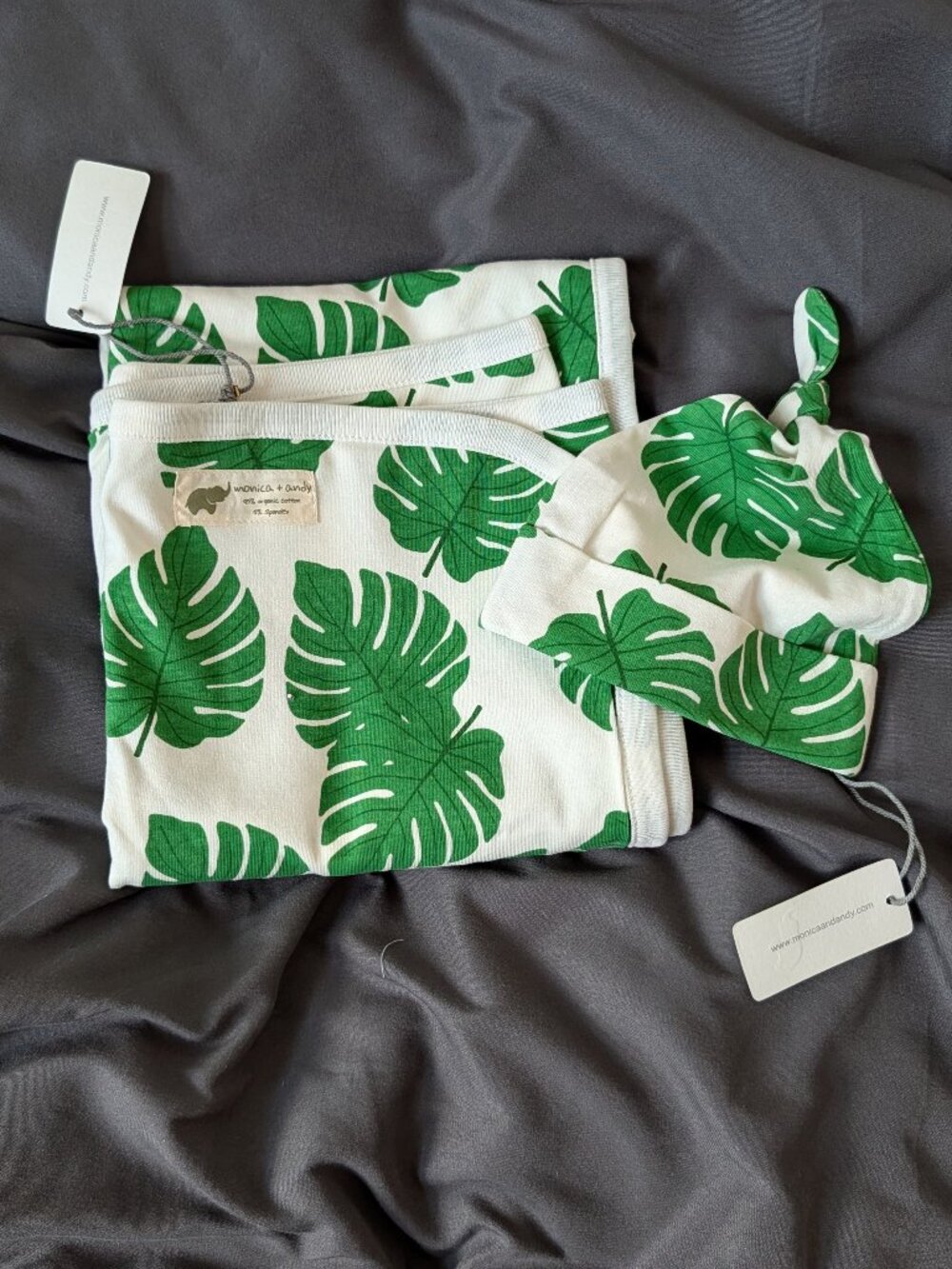 NWT Monica + Andy Quilt and Hat Set (Newborn)
